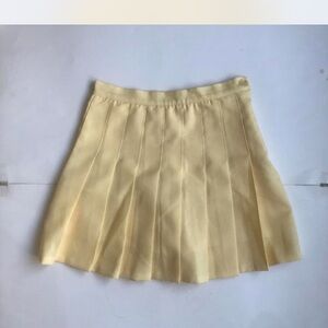 Vintage Yellow Pleated Mini Skort